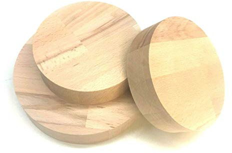 Buche Leimholz Runde Holzscheibe Holz Rund Scheibe Tischplatte Rundholz Scheiben Kreis Basteln (Stärke/Dicke 40mm, Ø 200mm)