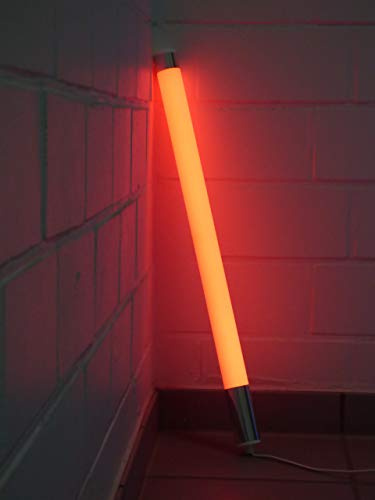 Lichtidee Led Leuchtstab matt Soft Ton rot Dekostab GL mit weißem Kabel und Schalter 60cm IP20 230 Volt