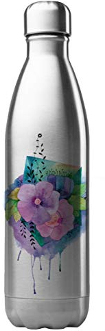 YouDesign Bouteille Gourde Isotherme Acier INOX 500 ML imprimé Illustration Fleur G1239