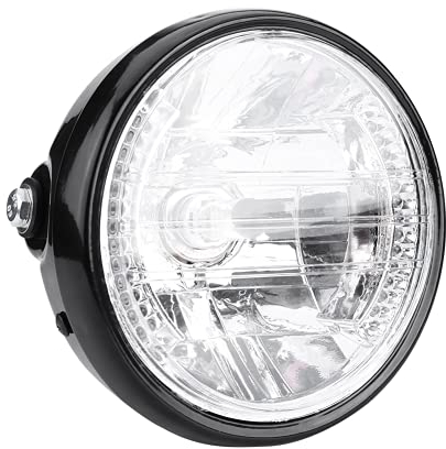 Ejoyous 7 Motorrad Scheinwerfer Rund, 178 mm 12V LED Halterung, für Hercules Prima 2 3 4 5S Mofa und Optima Moped, Schwarz, Unisex, Multipurpose