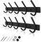 GlazieVault Coat Racks for Wall - Stainless Steel Coat Hooks (2 Pack) - Heavy Duty Coat Hooks Wall Mounted - Black Wall Hanger