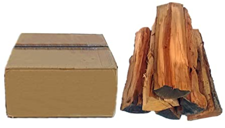 LOERSS Brennholz, Naturholz für Kamin und Lagerfeuer, für Camping, Smoker, Pizzaöfen, Öfen, Feuerstelle, Grillen,20cm-10lb