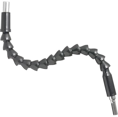 Flexible Drill Bit Extension with Magnetic Hex Soft Shaft - Connect Drive Shaft Tip Drill Bit Kit Adaptor - Flexible Screwdriver Extension for Tight Spaces, Black
