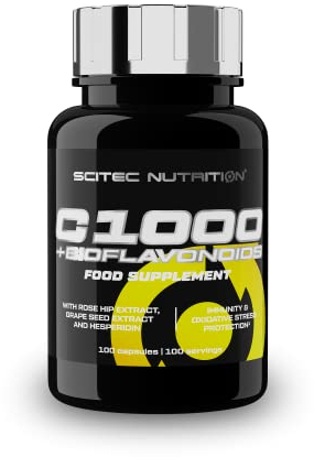 Scitec Nutrition C 1000 + Bioflavonoids - Vitamina C per il rafforzamento delle difese immunitarie - con Rosa Canina, Estratto di semi d'uva, Esperidina - Capsule acido-protettive, 100 capsule