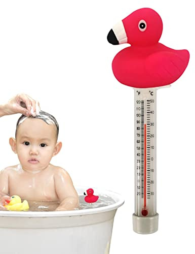 Pool Thermometer Flamingo Floating Water Temperature With String Cartoon Style Hot Tub Thermometer Easy To Read Suitable For Outdoor And Indoor Pools/spas/Hot Tubs/Aquariums