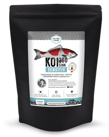 Nutramare Koi360 Sensitiv Sink 1,2kg | Sinkendes Koifutter für Herbst und Winter, hochverdaulich mit Wheat Germ, Vitaminen und Gesundheitsförderern