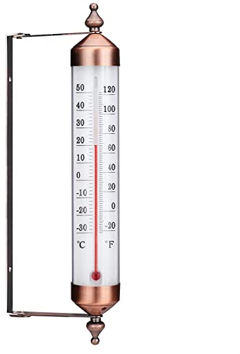 Raumthermometer Gartenthermometer Wandthermometer mit Bronze-Design Stilvolles Gartenthermometer geeignet for Gartenwand Gewächshaus Garage Thermo