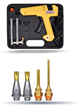 Pistola per Colla a Caldo, Pistola for Colla a Caldo Professionale da 250 W con Kit di Attrezzi Ugello in Rame Puro Temperatura Regolabile Uso ad Alta Potenza Stick di Colla da 11 mm(Set-3,Type_150W)