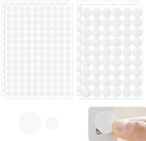 388 Pièces Blanc Cache Vis Adhesif Kit, 12mm/21mm Autocollants Cache Vis, Cache Trou pour Meubles Armoires Tiroir