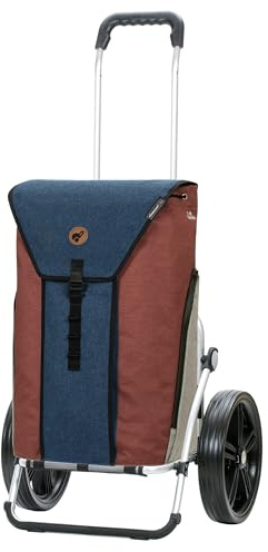 ANDERSEN Einkaufstrolley - Royal Shopper Oli.P 2.0 blau 50 L Einkaufswagen, hochwertig, Shopping, Thermo, Aluminium, klappbar, Kugellagerad, 164-211-90