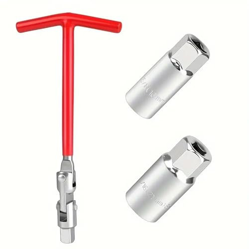 KHstylehoo Zündkerzenschlüssel 16mm/21mm, Zündkerzenschlüssel Satz, Universal Zündkerzenschlüssel, Zündkerzenschlüssel für Auto Und Motorrad Zündkerzen Entferner Werkzeug