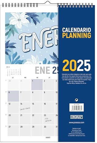 Calendario 2025 verticale 4 stagioni, INGRAF