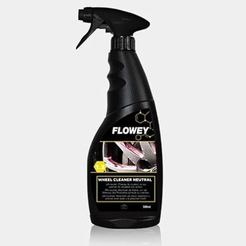 Flowey 1.3 Felgenreiniger pH-Neutral - säurefrei mit Wirkindikator - entfernt hartnäckige Verschmutzungen - Felgenreiniger für alle Felgentypen 0.5L