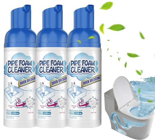 Abflussreiniger Schaum, Schaum Abflussreiniger,Get Out Abflussreiniger Schaum,Drain Cleaner Abfluss Schaumreiniger für Küche, Waschbecken, Toiletten, Wannen (3 Stück)