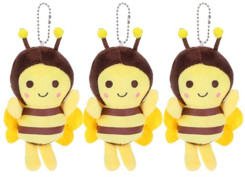 Alasum Bee Plush Keychain Pendant 4.33 Inch – Soft PP Cotton Stuffed Honeybee Hanging Ornament for Backpack, Bag, Keys – for Party Decoration, Everyday Use, Gift Giving