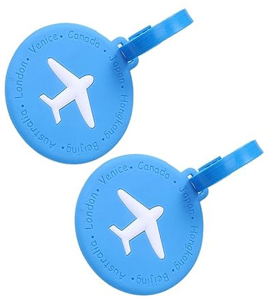 PACKOVE 6stücke Silikon Gepäckanhänger Für Koffer Runde Adresslabels Mit Cartoon-design Für Handtaschen Rucksäcke Und Schulranzen Anpassbar Mit Namen Und Adresse