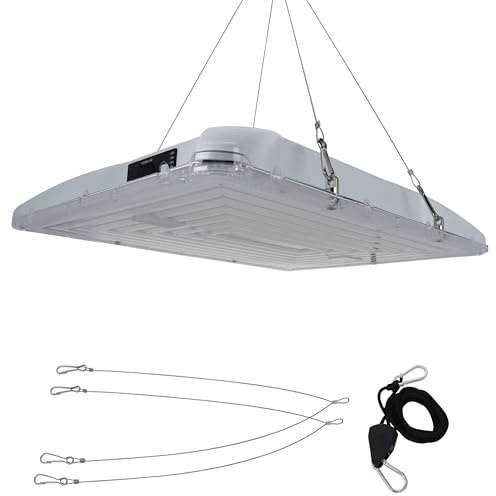 BOLD Grow Lampe 200W - LED Pflanzenlampe Vollspektrum Dimmbar Growlight | Ideal fuer Growbox 60x60 und 80x80, LED Grow fuer Wachstum und Bluete, inkl. Aufhaengung, 2,3 My-mol pro J, aktiv gekuehlt