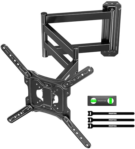 monTEK 946mm Langarm TV Wandhalterung für 23-65 Zoll LCD/LED/OLED Fernseher bis zu 35kg, Schwenkbare Neigbare Wandhalterung Fernseher, Extra Langer Reach TV Halterung, Max. VESA 400 x 400 mm