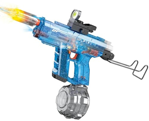 Wasserpistole Elektrisch, Elektrische Wasserpistole für Erwachsene, 800 ml Große Kapazität Automatische Wasserpistole mit Licht und Wasseraufnahmefunktion, Reichweite bis zu 8-10 m, Sommerspielzeug
