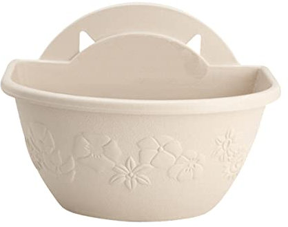 Happyyami Kunststoff Hängetopf Halbrund Zum Aufhängen Wand Blumentopf Zum Hängen Für Pflanzen Und Blumen Wandbehang-blumentopf Für Drinnen Und Draußen s Farbe Beige