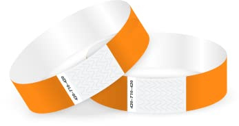 Tyvek EInlassbänder bedruckt 1C (orange, 250 Stück)