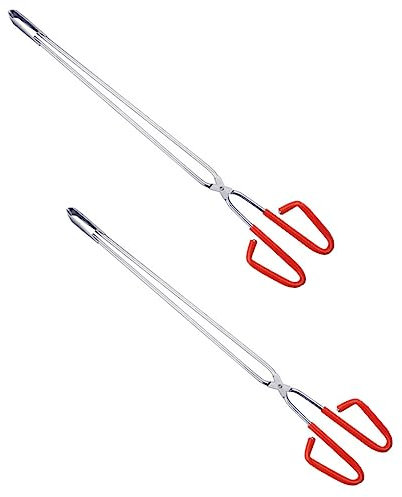 HOUDERCO Greifzange Müllzange 2 Stück 55cm Edelstahl Zum Aufsammeln Von Müll Im Garten Und Outdoor Mit Komfortablem Griff