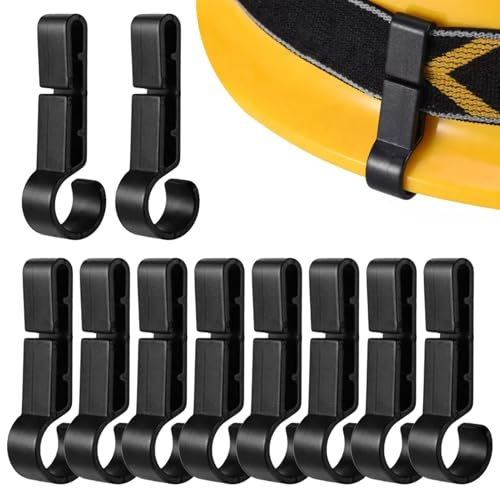 10PC Helmclips für Scheinwerfer | ABS Helmlampe Bauhelm Zubehör | Tragbar Forsthelm Zubehör für Halten Scheinwerfer stabils | Stabile Helm Lampe Clips Outdoor Werkzeuge für Alle Scheinwerfer