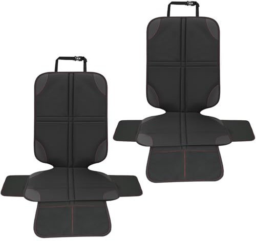 HDRNT Lsofix - Protector de asiento infantil (2 unidades, con varios bolsillos, tela Oxford, protección y apoyo, ideal para niños y familias)