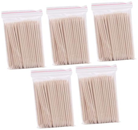LOLIPPYY 500pezzi Bastoncini Di Legno Per Estetica Strumenti Multi-funzionali Per Unghie e Ceretta Bastoncini Per Applicazione Cera Con Doppia Faccia Per Manicure e Pedicure