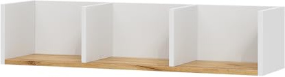 Vicco Wandregal Tomy, Weiß/Goldkraft Eiche, 90 x 20 cm | zur Wandmontage geeignet zur Aufbewahrung von Büchern und Deko