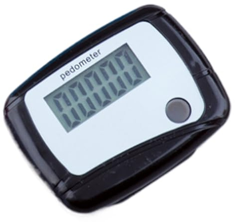 Podómetro 3D para caminar - mostrador de paso simple con pantalla digital grande, rastreador de pasos con cordón de clip extraíble - podómetro para niños mayores/hombres de fitness/mujeres/ancianos, 1