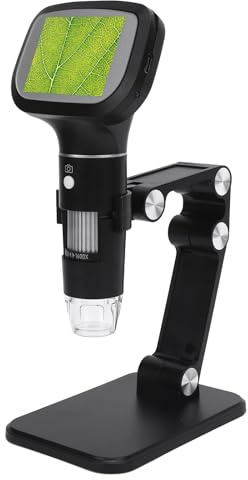 Microscopio Digitale Portatile, lente d'ingrandimento USB con supporto, Microscopio digitale con schermo, 1600X Fotocamera, con schermo IPS per scattare foto e video