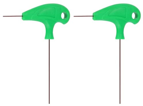sourcing map Lot de 2 clés hexagonales avec poignée en T de 1,5 mm - En acier S2 - Poignée en plastique - Clé hexagonale intérieure - Outil de réparation pour entretien automobile et ménager - Vert