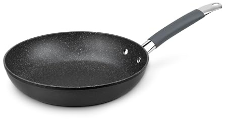 BRA Master | Sartén 20 cm, aluminio forjado con mango acero inox | Aluminio forjado, con mango de Acero Inoxidable recubierto de silicona, aptas para todo tipo de cocinas, incluida inducción