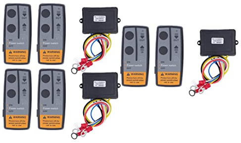 HELEVIA Telecomando Universale per Verricello, Kit Telecomando Wireless con 3 Ricevitori per Camion ATV, 434MHZ