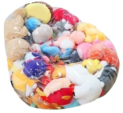 Ijksbehjf Sacos de almacenamiento de PVC transparente de gran tamaño para mantas y almohadas de juguetes de peluche, se convierten en puf de apoyo, asiento multifuncional