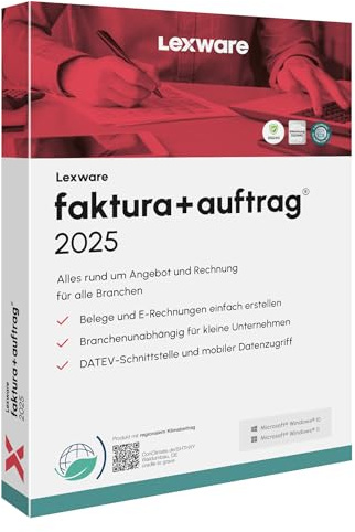 Lexware faktura+auftrag 2025, Basis, Minibox (365 Tage), Einfache Auftrags- und Rechnungs-Software