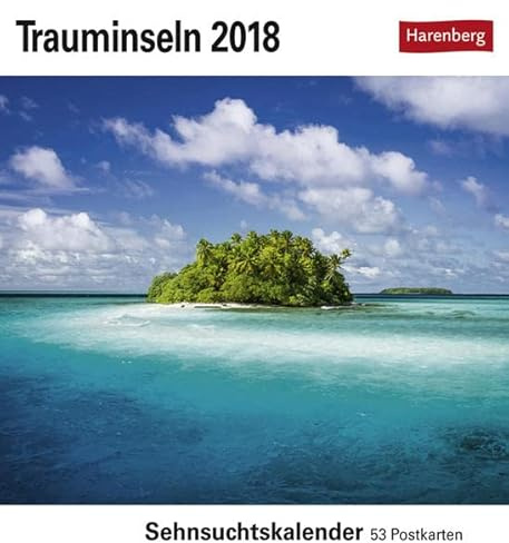 Trauminseln - Kalender 2018: Sehnsuchtskalender, 53 Postkarten