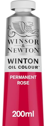 Winsor & Newton 1437502 Winton, feine hochwertige Ölfarbe - 200ml Tube mit gleichmäßiger Konsistenz, Lichtbeständig, hohe Deckkraft, Reich an Farbpigmenten - Permanent Rosa