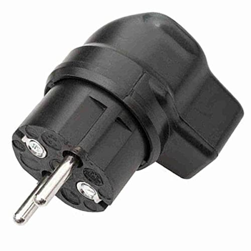 KALTHOFF 341 Vollgummi Winkelstecker, 1 Stück, schwarz, 341006 | Robuster Gummi-Winkelstecker für Industrie & Handwerk, Knickschutz, einfache Montage, 341006 VG-Stecker