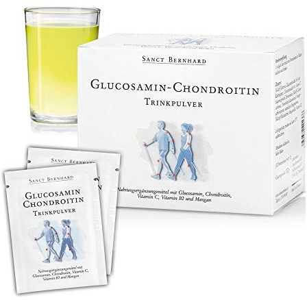 Sanct Bernhard Glucosamin Chondroitin Trinkpulver mit Vitamin C, Vitamin B2 und Mangan Inhalt 30 Portionsbeutel