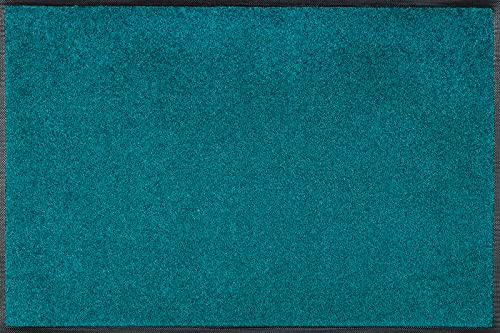 wash+dry Fußmatte, Peacook Green 50x75 cm, innen und außen, waschbar