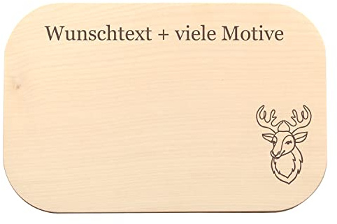 Weidmannsheil Brettchen - Jäger Geschenke personalisiert mit Name oder individueller Gravur - als Frühstücksbrett, Brotzeitbrett, Geburtstagsgeschenk, …
