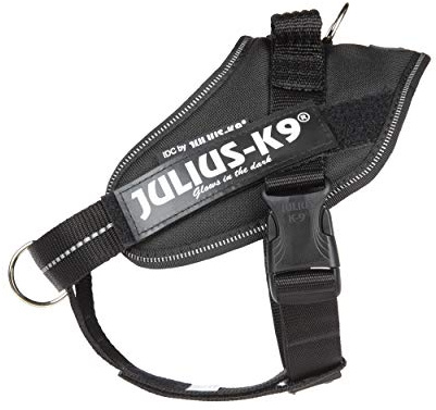 Julius-K9 Dog Harness with Front Control Belt, Black, S/Mini