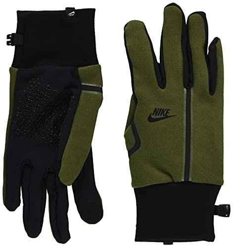 Nike Herren Tech Fleece Trainingshandschuhe, Grün | Schwarz, Größe S/M