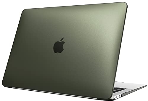 Fintie Hülle kompatibel mit MacBook Air 13 (2018-2020 Version) A2337(M1)/A2179/A1932, Ultradünne Hartschale Schutzhülle Snap Case, Nachtgrün(Matt)