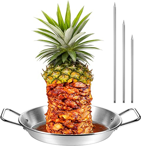 Spiedino verticale Al Pastor Spiedino verticale in acciaio inox con 3 punte rimovibili, 20, 20 e 32 pollici per forno Shawarma Kebab, barbecue