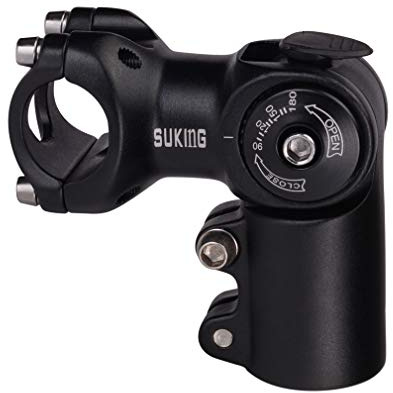 CYSKY Verstellbar Vorbau 25,4 31,8 60mm/80mm/93mm/100mm 0-90 Grad Verstellbar MTB Vorbau Lenker Vorbau Verstellbar Fahrrad lenkervorbau für Mountainbike Rennrad BMX Stadtradeln