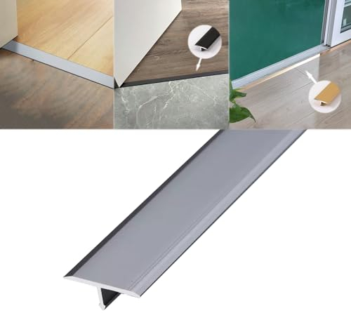 Barre Seuil Moulure En T, Or Blanc Noir Bande D'arrêt D'urgence Bande De Séparation Plate Et Lisse En Métal, Baguette De Protection Séparateur Plat Plancher, Facile À Installer, Facile À Couper