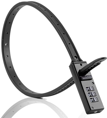 Sugeru® Anti-stöldcykellås med kod, stöldskydd cykellås 56 cm, elektriskt skoterhänglås, stöldskydd för hjälm, cykel sparkcykel rullande vagn cykel (svart)